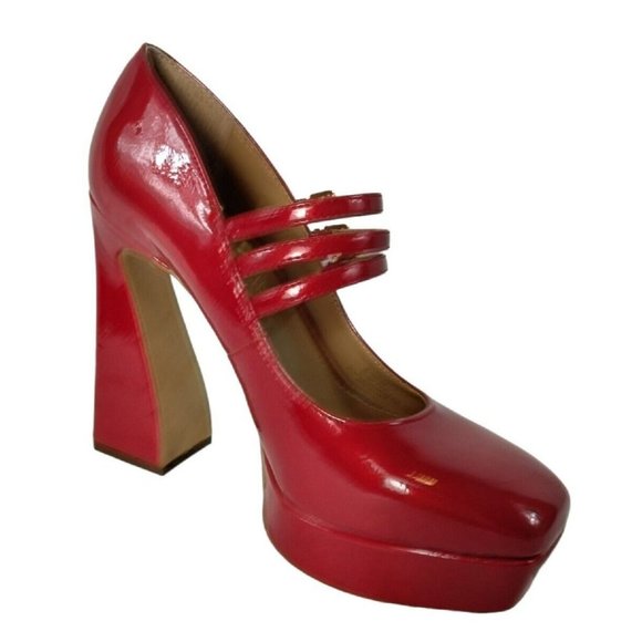 Jessica Simpson Darena Patent Mary Jane Platform Pumps Womens 8.5 Strappy New - Picture 5 of 14